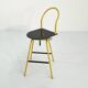 Il Bottone Yellow Adjustable and Swivel Bar Stool by Paolo Parigi for Heron Parigi, 1980