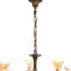 Six-arm brass chandelier from the early 20th century, Poland.