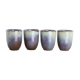Set of 4 blue ceramics cups
