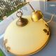 Vintage suspension in opaline glass and gilded brass – retro chic elegance.