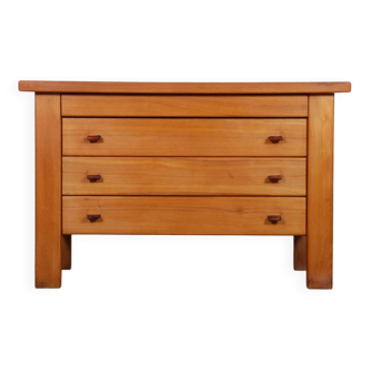 Commode en orme massif éditée par Maison Regain, 1970