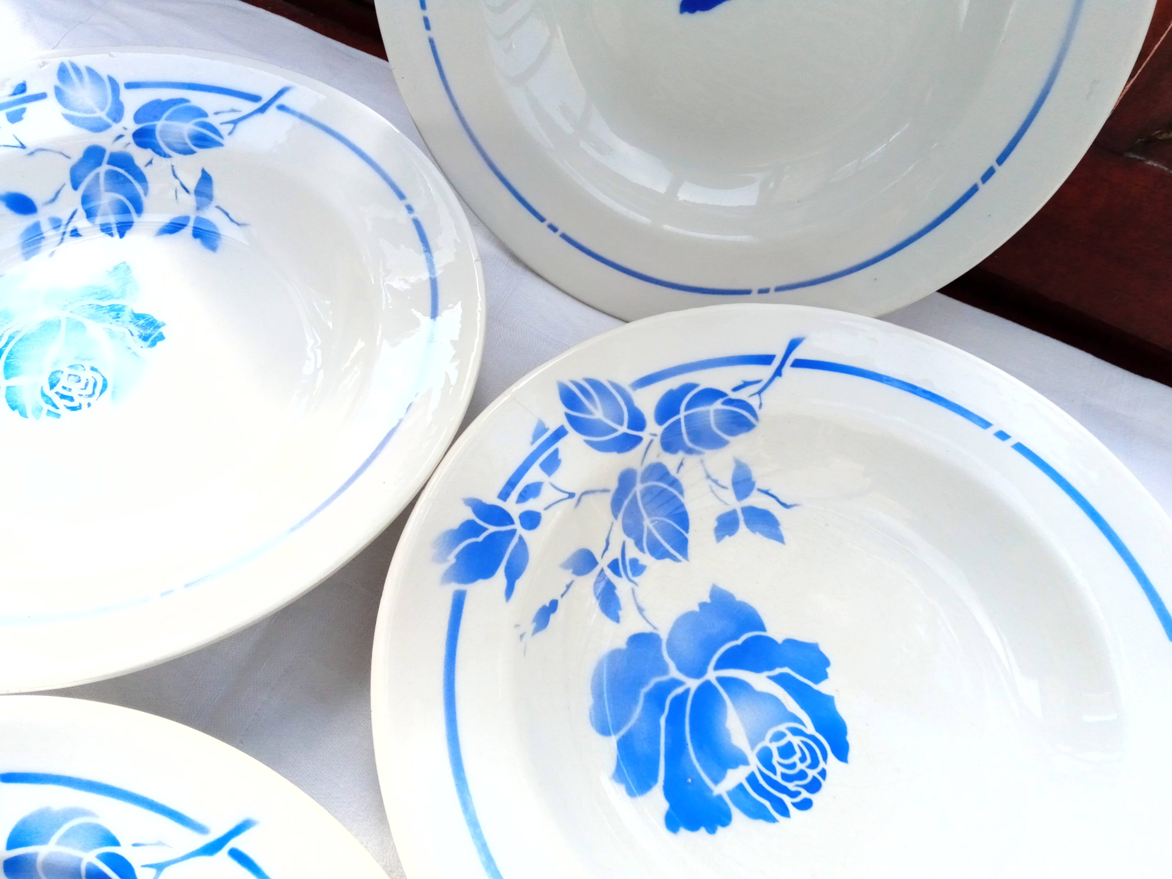 4 deep plates Rigobert / Moulin des loups