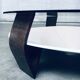 Mid-Century Modern Dutch Wenge & Smoke Glass Coffee Table, Netherlands, 1960s