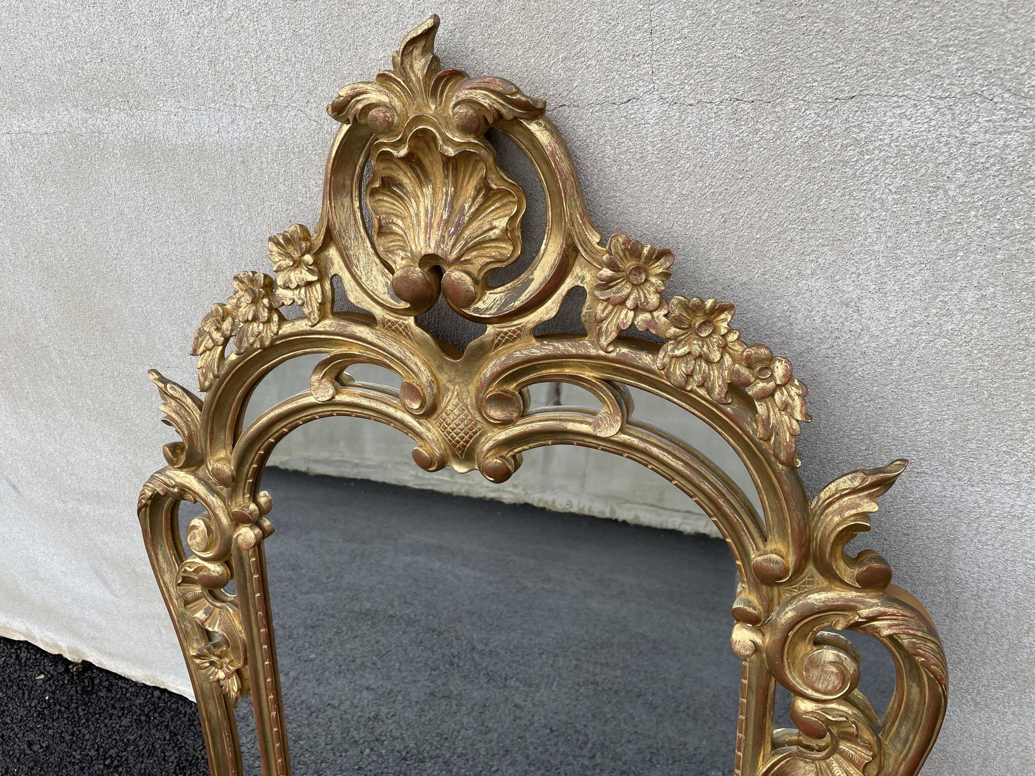 20th century gilded wooden mirror with bezels h120 x l71