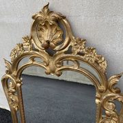 20th century gilded wooden mirror with bezels h120 x l71
