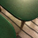 Set of 3 chairs in black mottled green leatherette