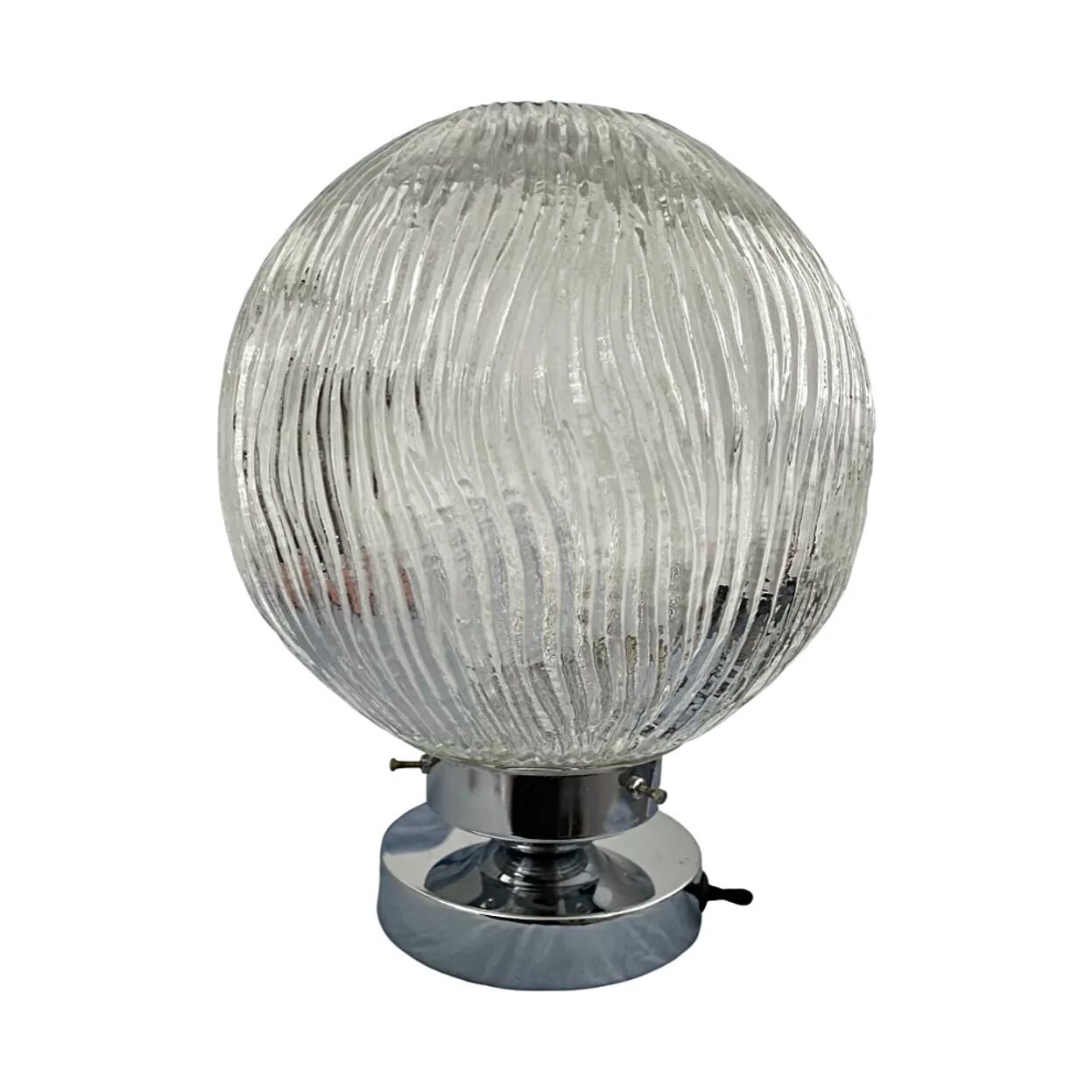 Table lamp glass and chrome