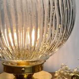 Vintage glass globe table lamp
