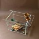 Table basse, meuble d’appoint sur roulette en Plexiglas  1970