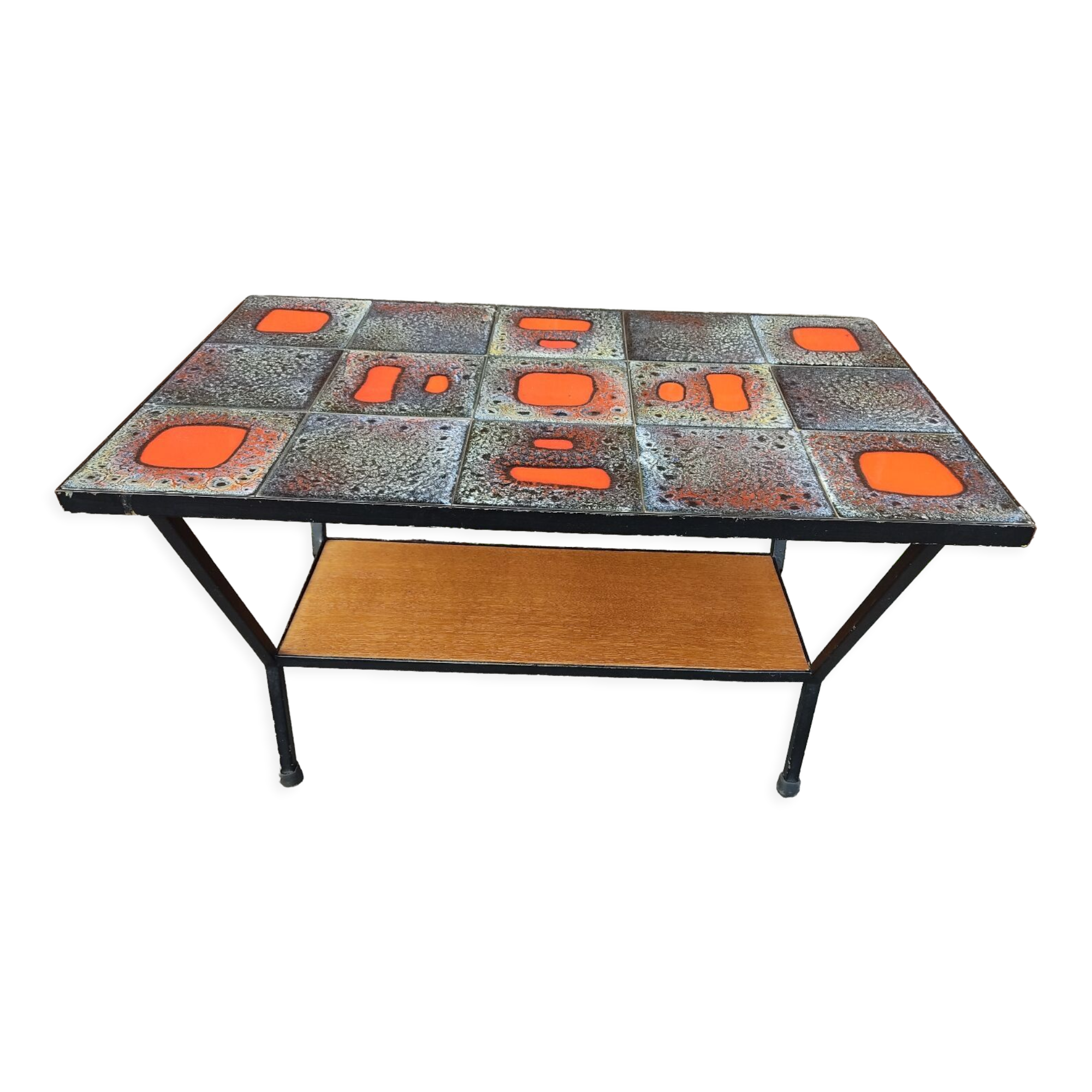 Table basse vintage métal  bois