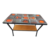 Vintage metal wood coffee table
