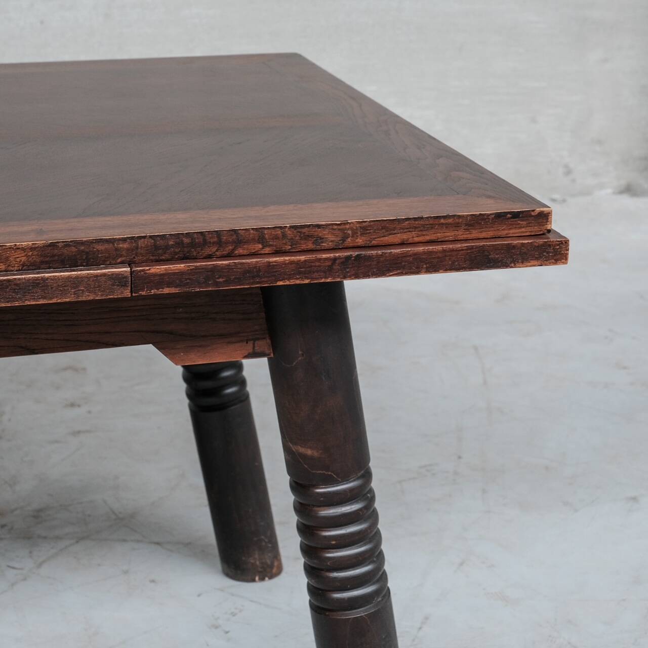 French Art Deco Oak Dining Table