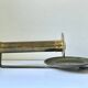 Vintage brass Scandinavian Art Deco wall candle holder sconce