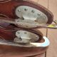 Rare pair of women's ice skates, Schumacher St. Moritz, circa 1910-11.