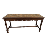 20th century oak rockery style end-of-bed bench