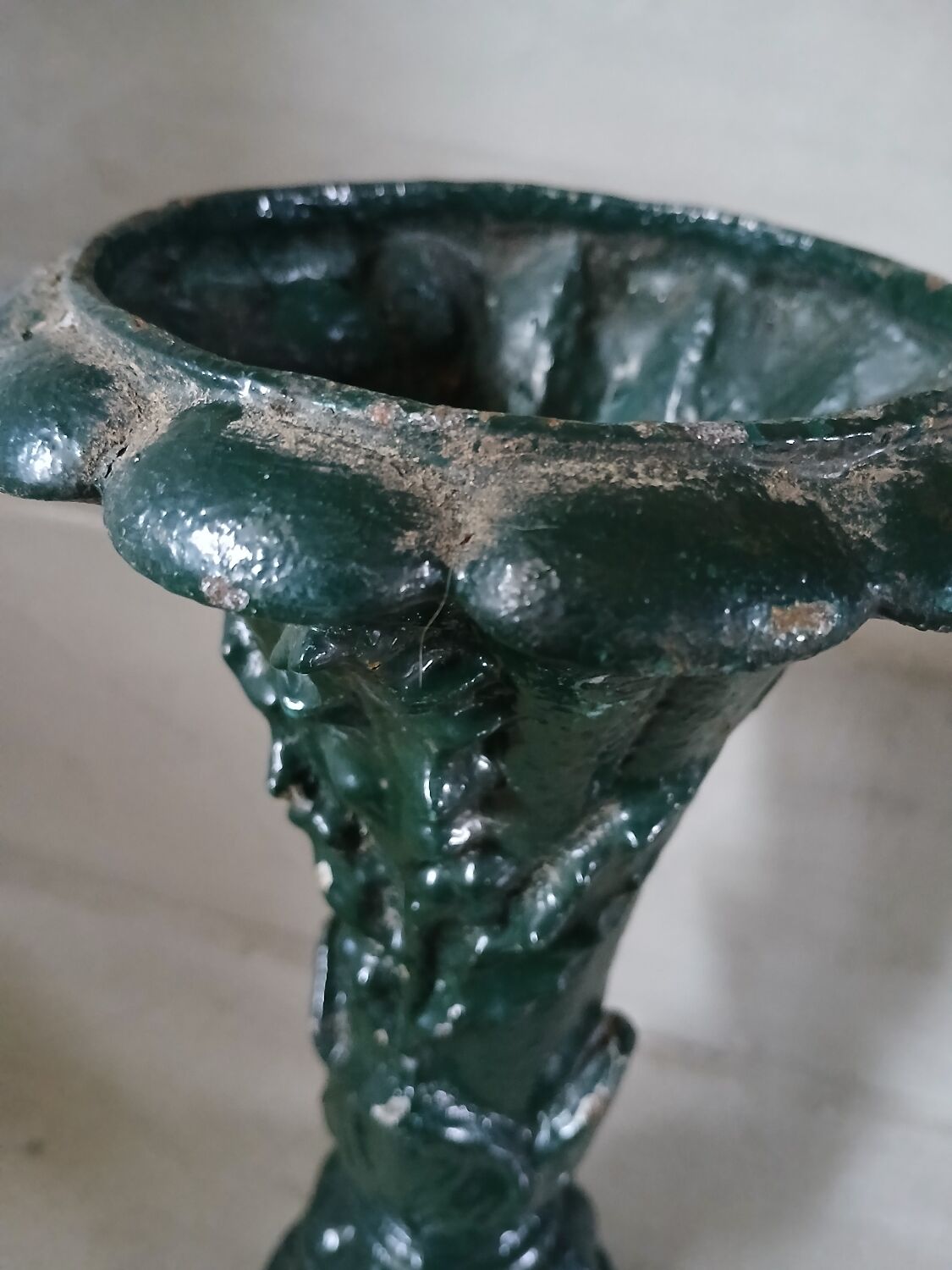 Antique cast iron vase