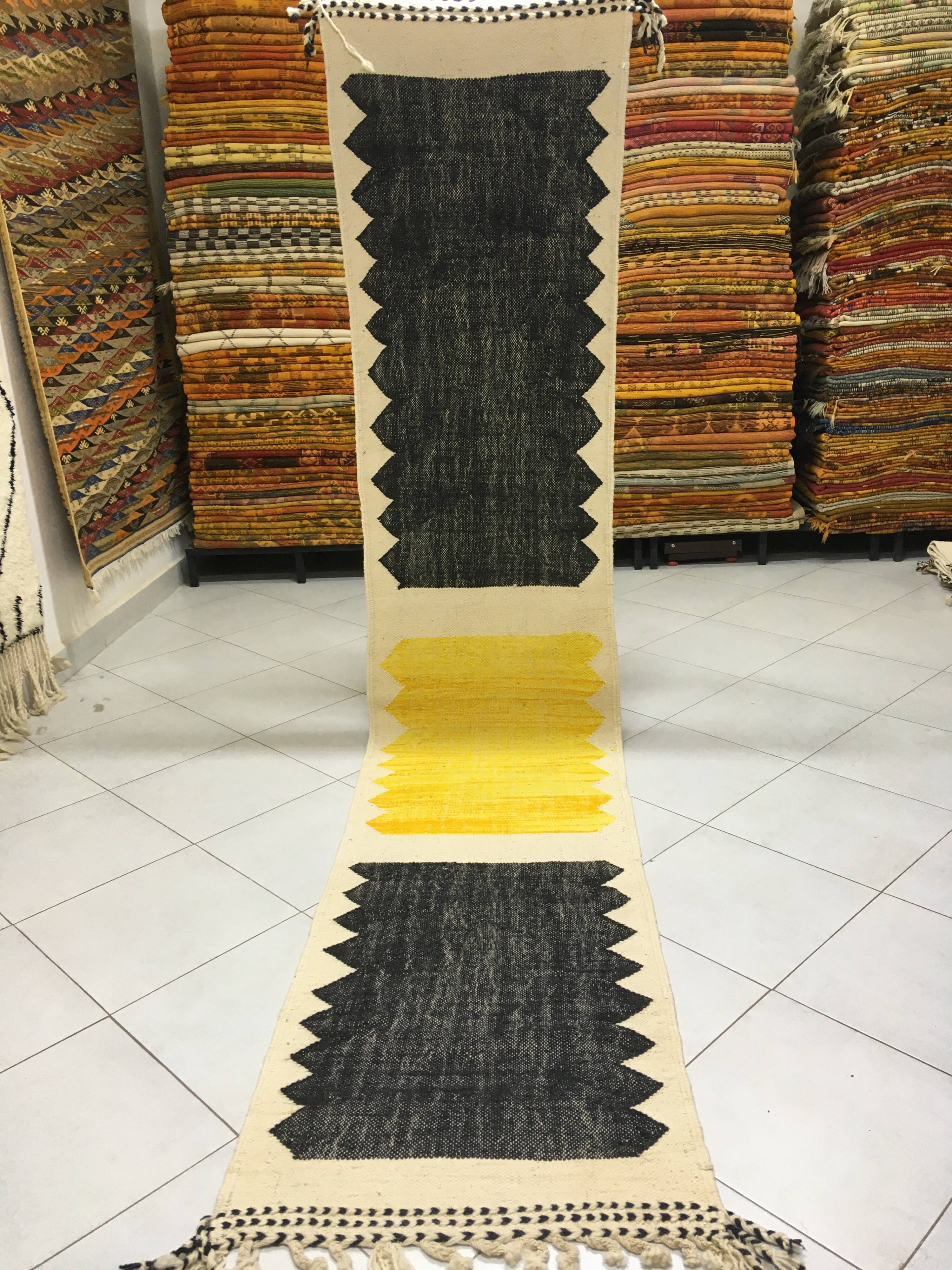 Boujaad Kilim Hallway Rug 3m65 x 75cm