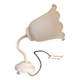 White glass tulip wall light