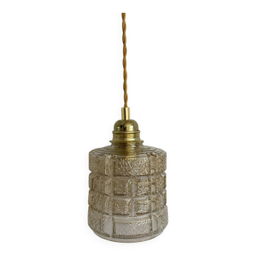 Vintage amber glass suspension globe