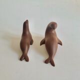 Pair of teak figurines, norway, 1960s
