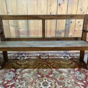 Banc ancien en bois – Travail rustique – XIXe / début XXe siècle