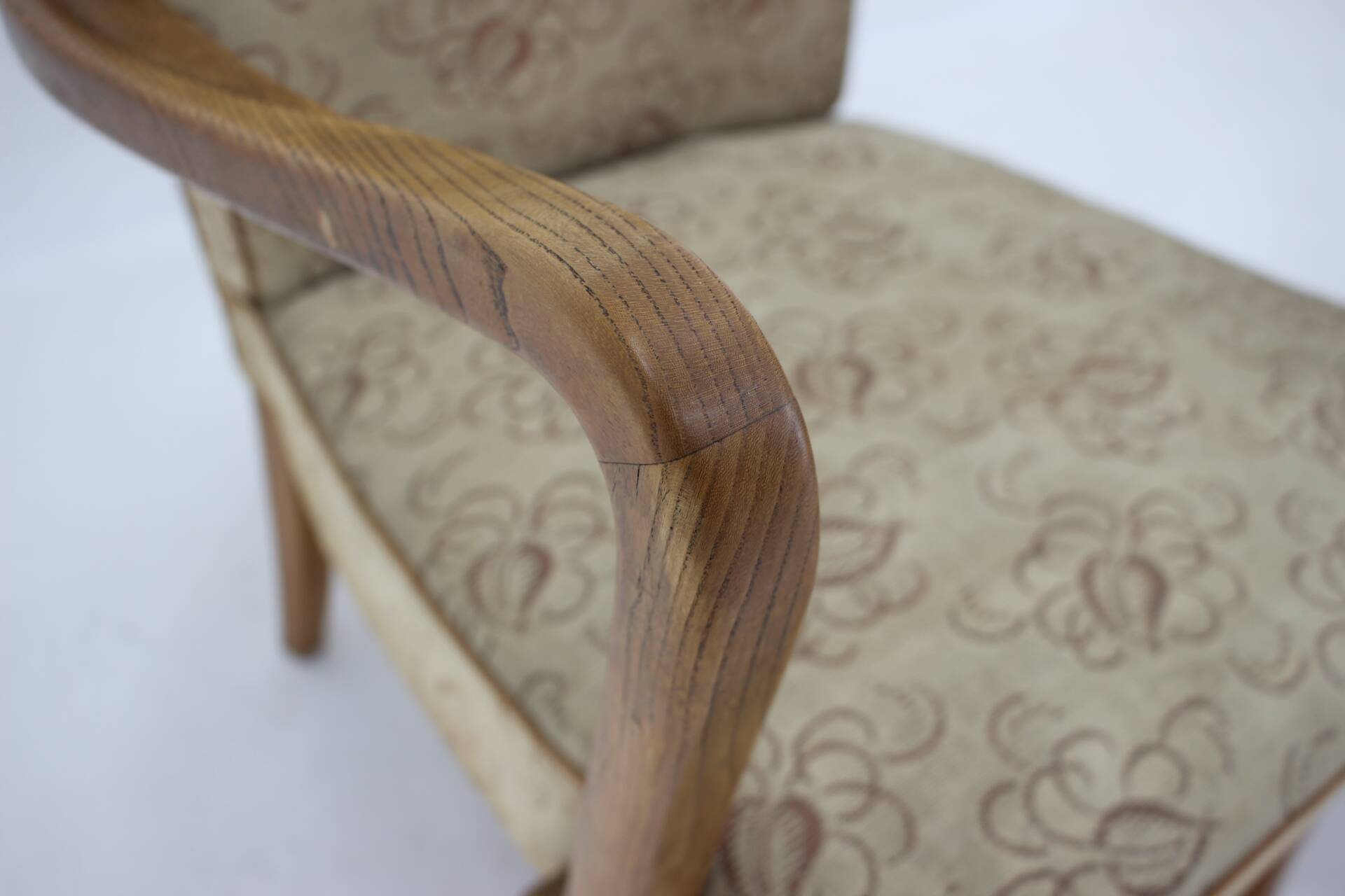 1940s Pair of Oak Armchair , Czechoslovakia