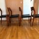 4 Danish jlmoller chairs from the 50s