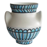 Earthenware "eared" vase by Roger Capron in Vallauris 50s