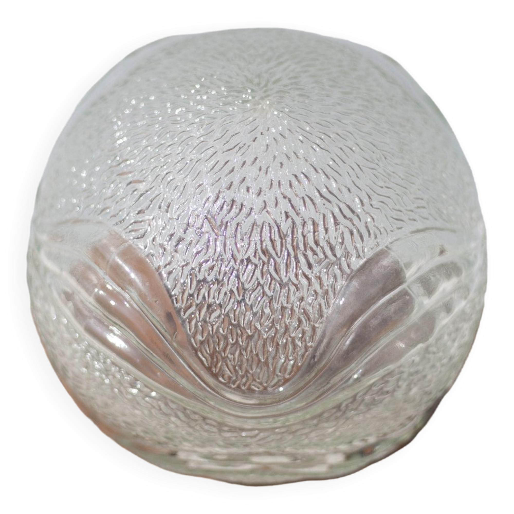 Globe ball, glass globe, glass lampshade, patterned globe, globe for suspension, 70's