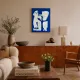 Canvas painting "Happy men" off-white