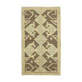 1970s handwoven distressed anatolian beige carpet 140 cm x 250 cm