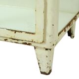 Old Metal Pharmacy Cabinet Medicine Cabinet Glass Industrial 1970s