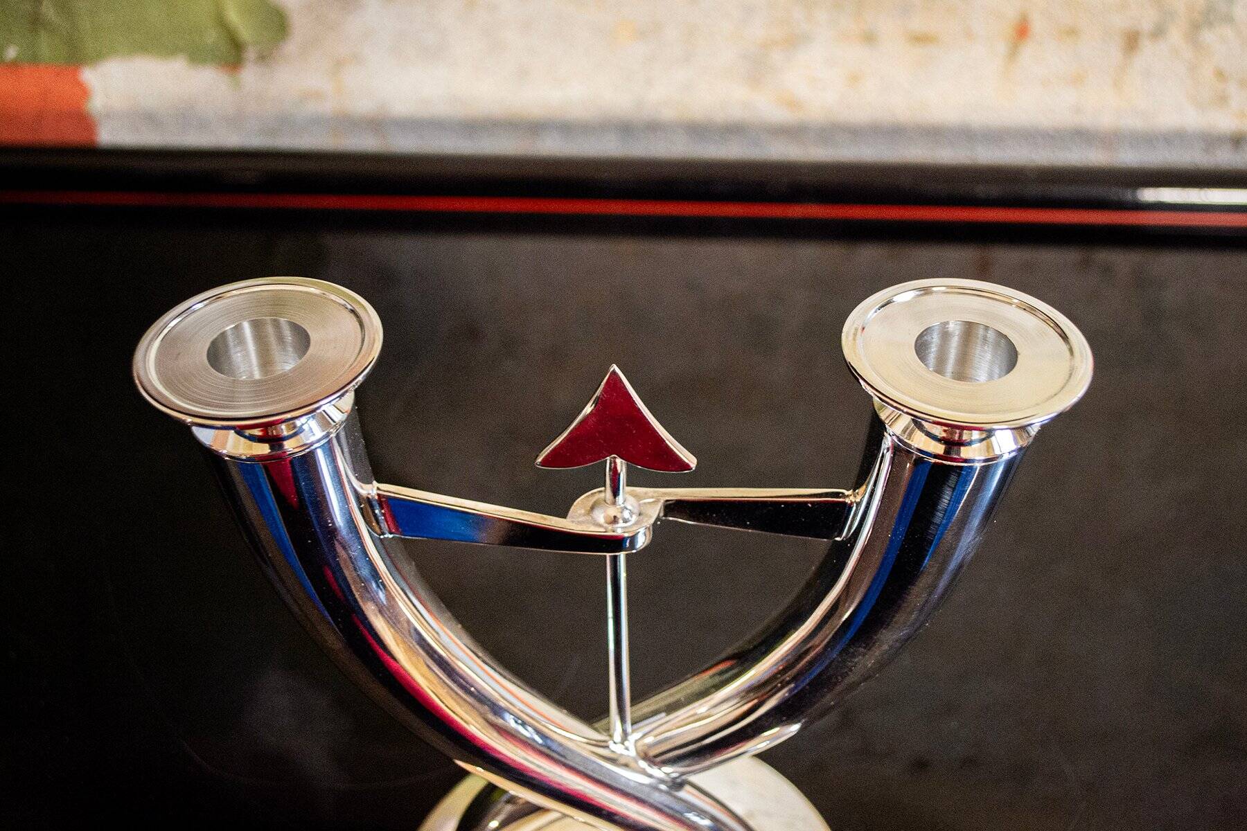 Fleche candelabrum plated in silver by Gio Ponti for Christofle, 1928