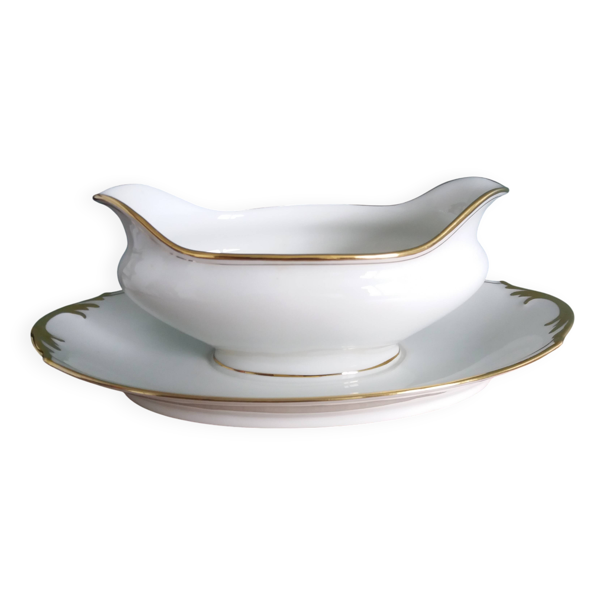 Betoule and Legrand Limoges porcelain sauceboat