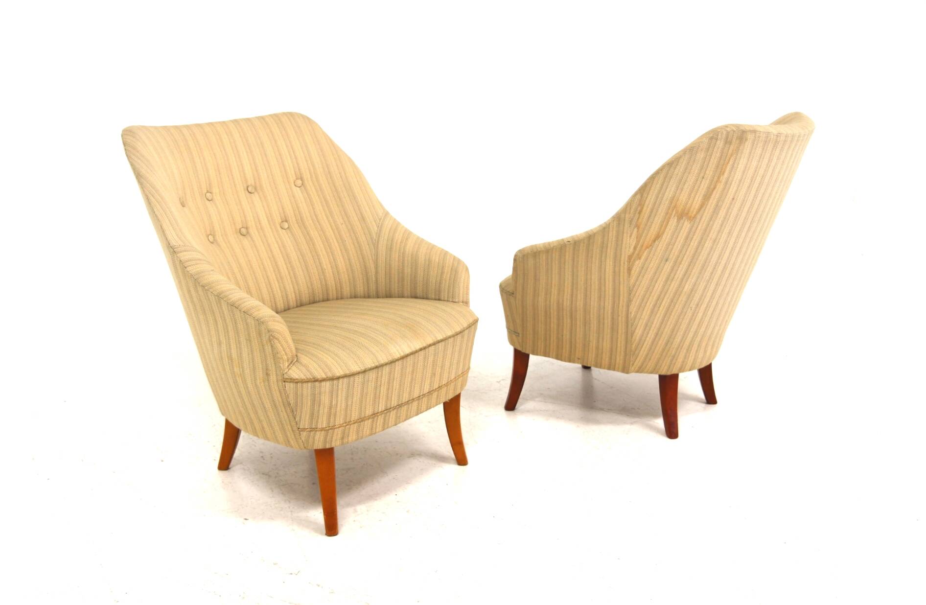 Set of 2 Scandinavian armchairs, Sweden, 1940