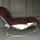 Chaise longue armchair rocking by lama 1970