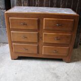 Commode art deco une porte et 3 tiroirs