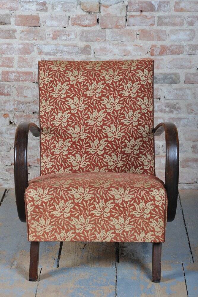 Art Deco Lounge Chair in Beech by J. Halabala for Up Zavody, 1930s