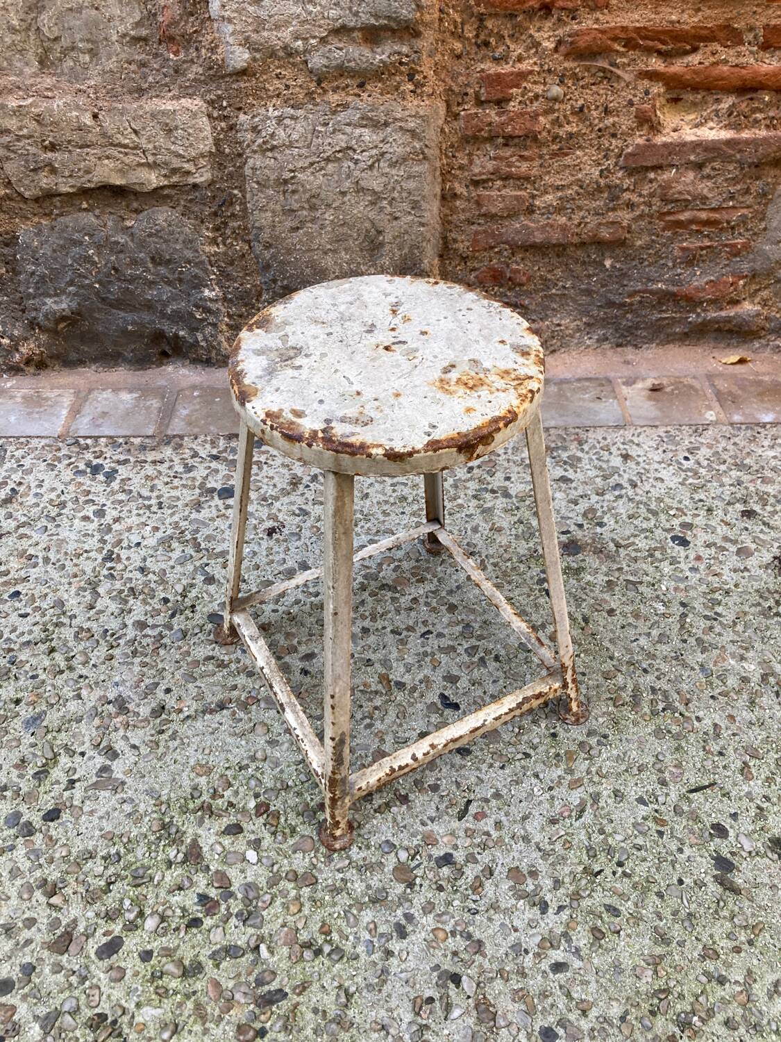 Industrial metal stool
