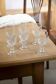 Set of 6 cut glass white stemmed glasses "Manon"