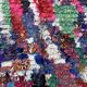 Colorful Boucherouite Berber rug - 139 x 233 cm