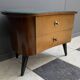 small kidney shaped cabinet with glass on top 1960s