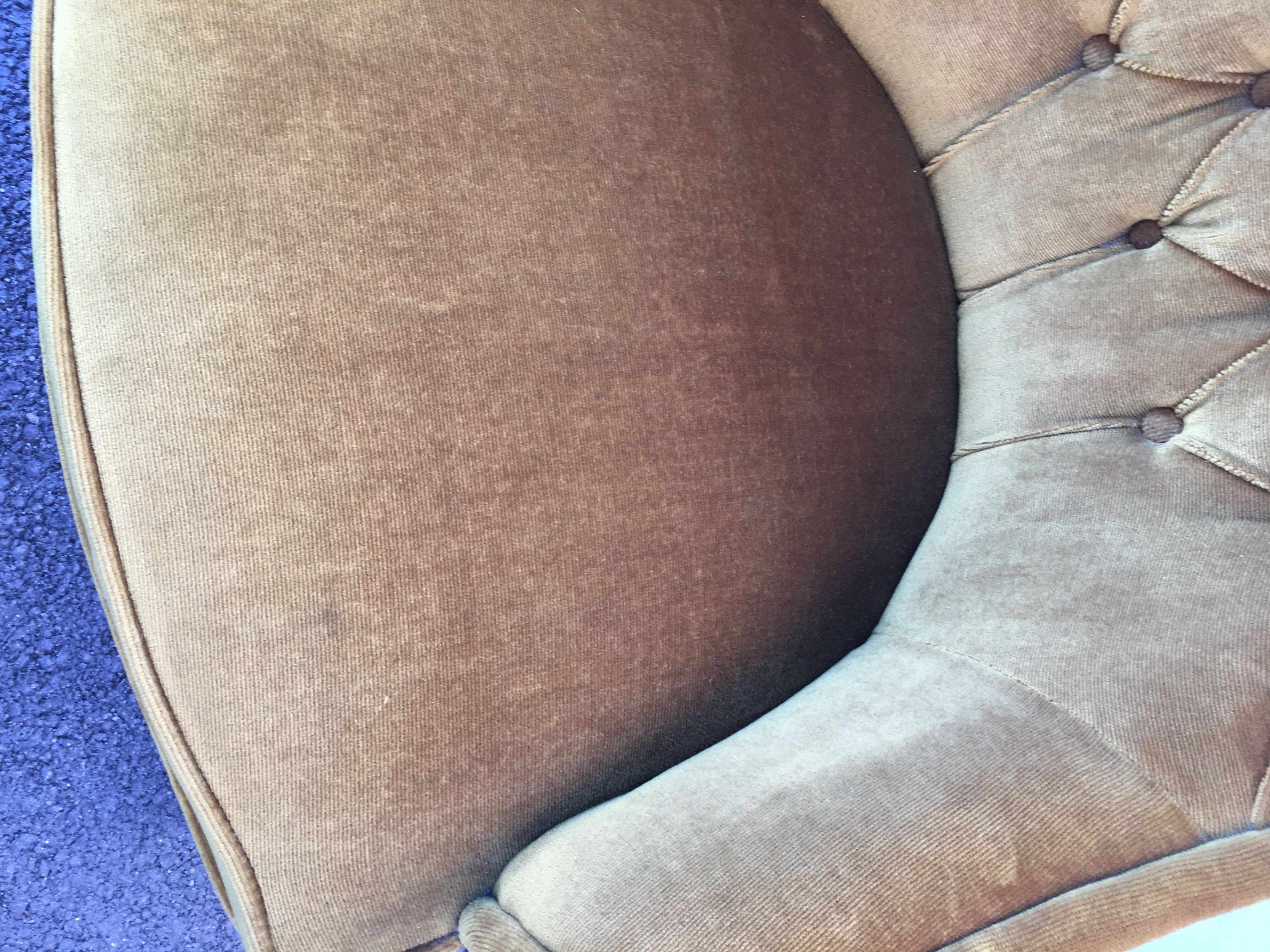 Vintage toad chair velvet gold