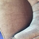 Vintage toad chair velvet gold