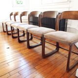 Suite of 6 Baumann sled chairs