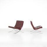 Pair of Barcelona armchairs Ludwig Mies van der Rohe Knoll.