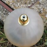 Suspension vintage à franges en verre givré