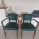 paire de chaises, fauteuils bridges vert foncé