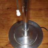 Mazda chrome and white opaline art-dèco lamp