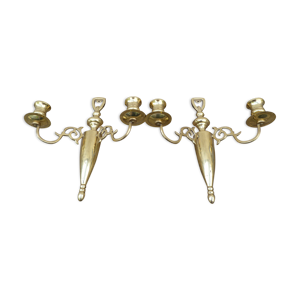 paires d'appliques bougeoirs